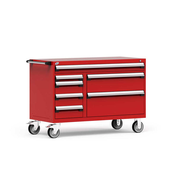 54" Mobile 7-Drawer HDR Steel Cabinet on 6" Casters HDC-R5GJE-3005