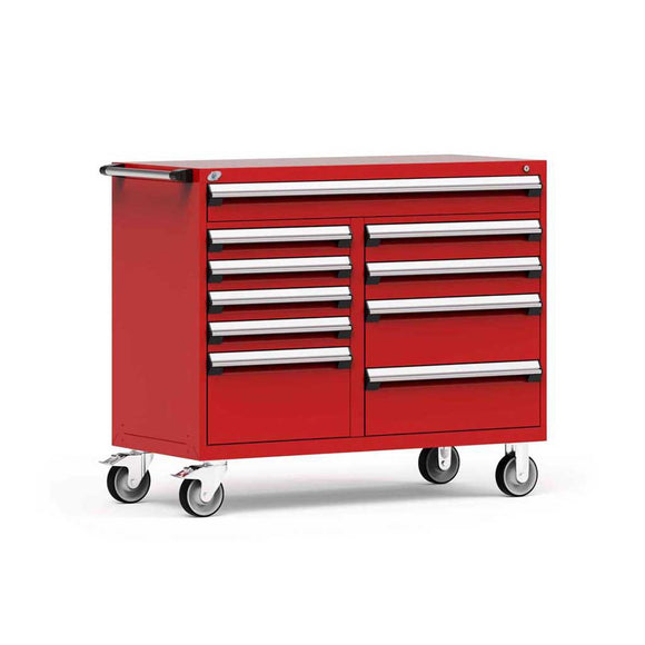 54" Mobile 10-Drawer HDR Steel Cabinet on 6" Casters HDC-R5GJG-3801
