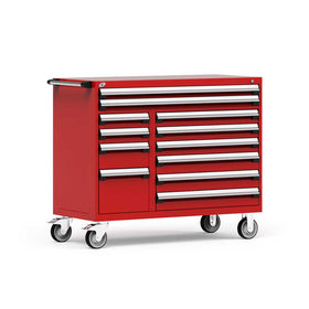 54" Mobile 12-Drawer HDR Steel Cabinet on 6" Casters HDC-R5GJE-3805