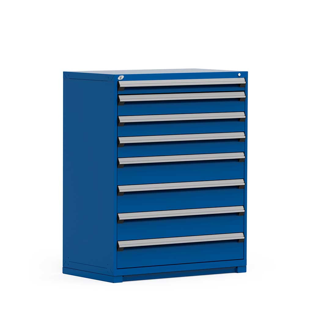 48" 8-Drawer HDR Cabinet with Compartments, Forklift Base HDC-R5AHE-5873-ST055