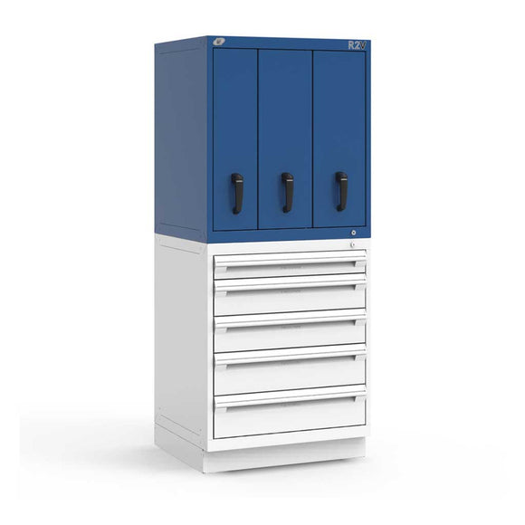 30" Vertical 3-Drawer R2V Stackable Cabinet HDC-RL-5HDE38002NA