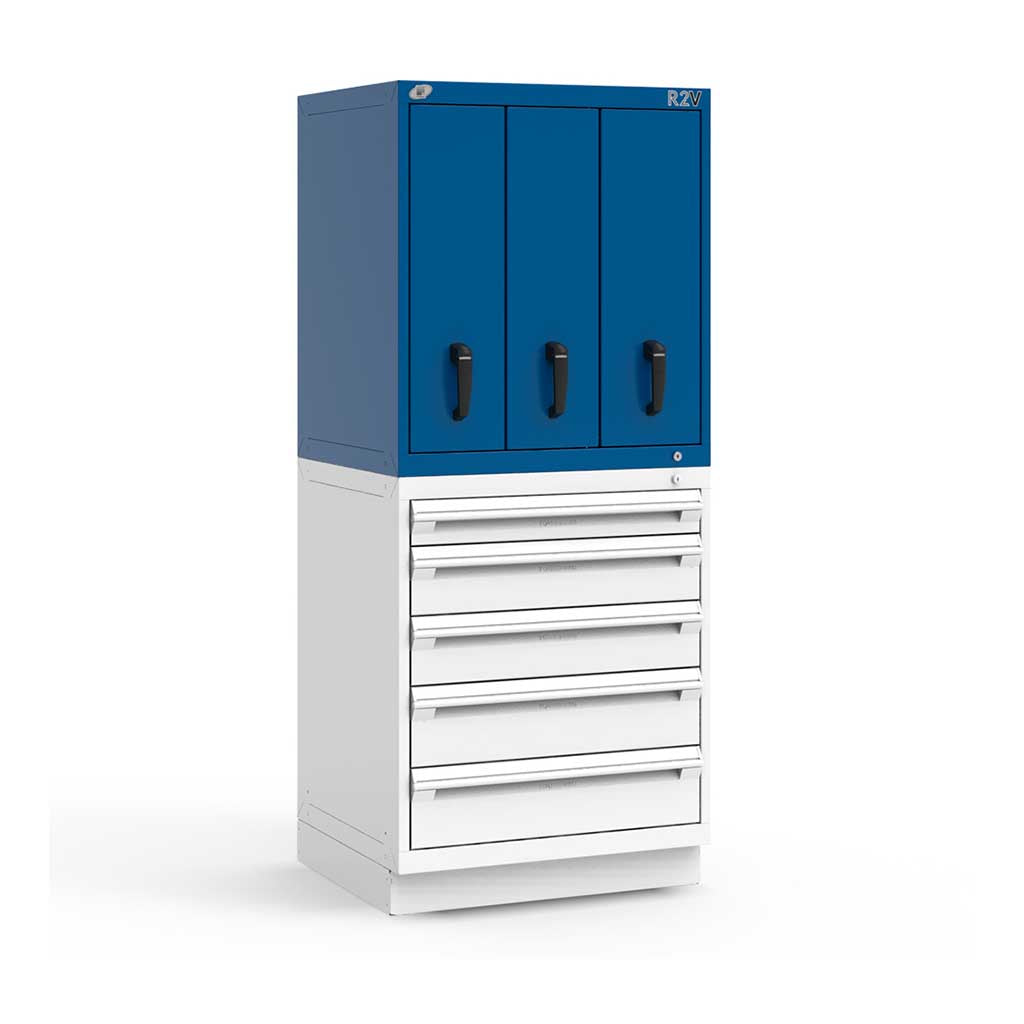 Buy modern-gray 30&quot; Vertical 3-Drawer R2V Stackable Cabinet HDC-RL-5HDG30006NA
