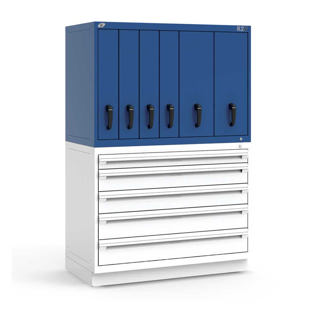 Buy classic-blue 48&quot; Vertical 6-Drawer R2V Stackable Cabinet HDC-RL-5HHG30004N
