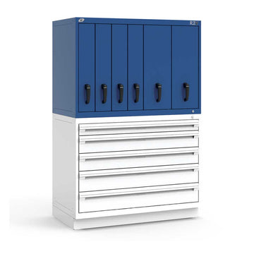 48" Vertical 6-Drawer R2V Stackable Cabinet HDC-RL-5HHG30004NA