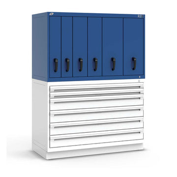 54" Vertical 6-Drawer R2V Stackable Cabinet HDC-RL-5HJE38004NA