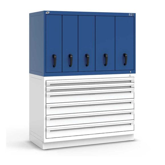 54" Vertical 5-Drawer R2V Stackable Cabinet HDC-RL-5HJE34006N