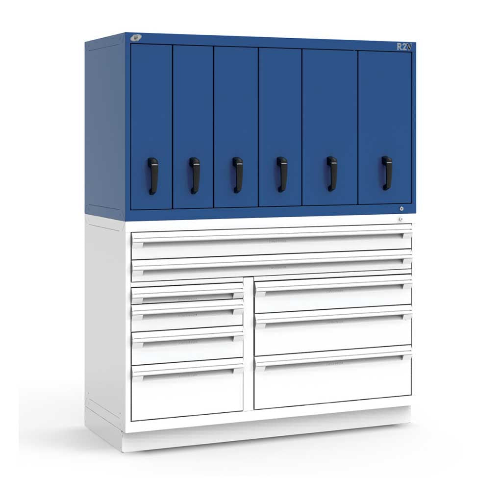 Buy modern-gray 60&quot; Vertical 6-Drawer R2V Stackable Cabinet HDC-RL-5HKG30008NA