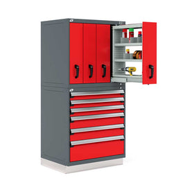 36" Vertical Combo 10-Drawer Steel Storage System HDC-RL-XEG76S002TS