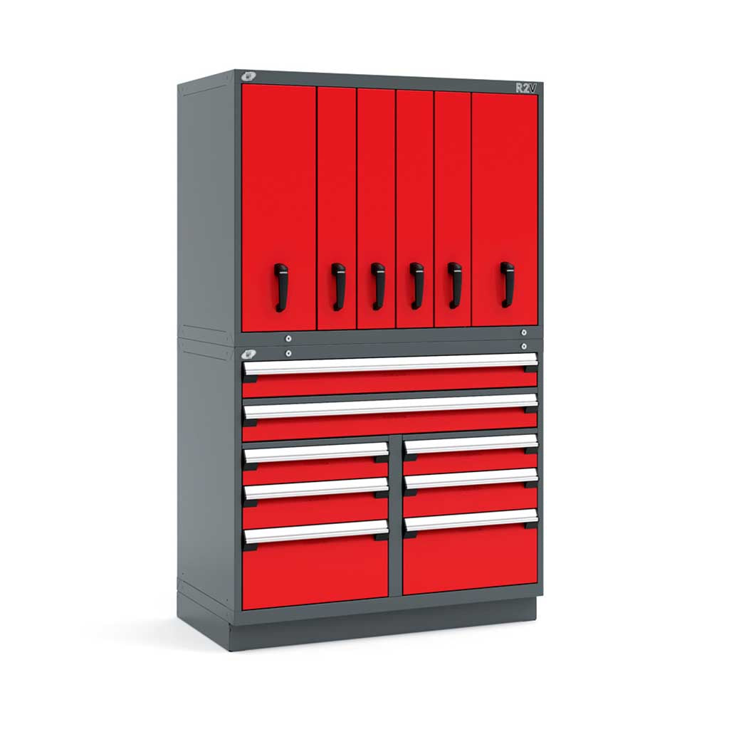 Buy glossy-carmine-red 48&quot; Vertical Combo 14-Drawer Steel Storage System HDC-RL-XHG76D004NP