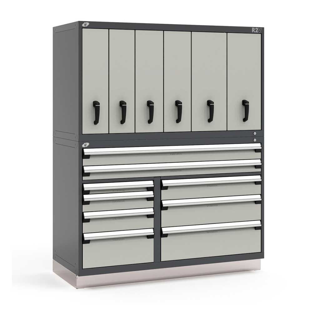 Buy charcoal-gray 60&quot; Vertical Combo 15-Drawer Steel Storage System HDC-RL-XKG76S002NS