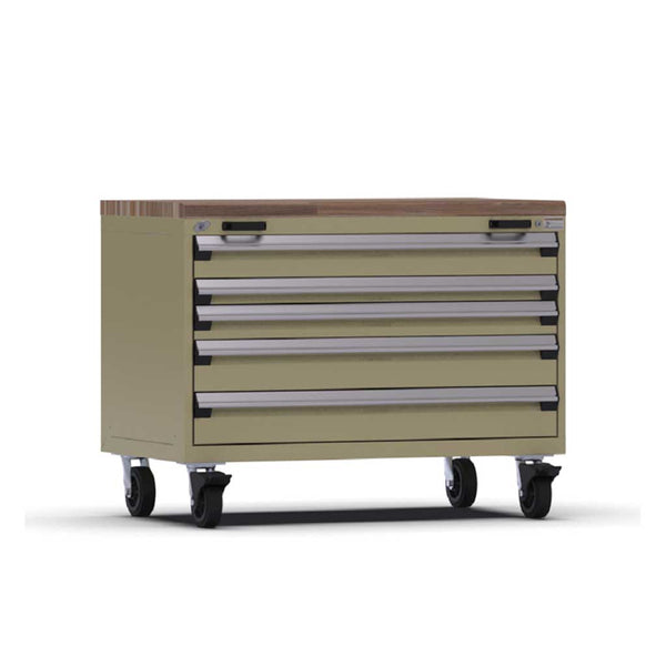 48" Mobile 5-Drawer HDR Steel Cabinet on 6" Casters HDC-R5XHG-1058