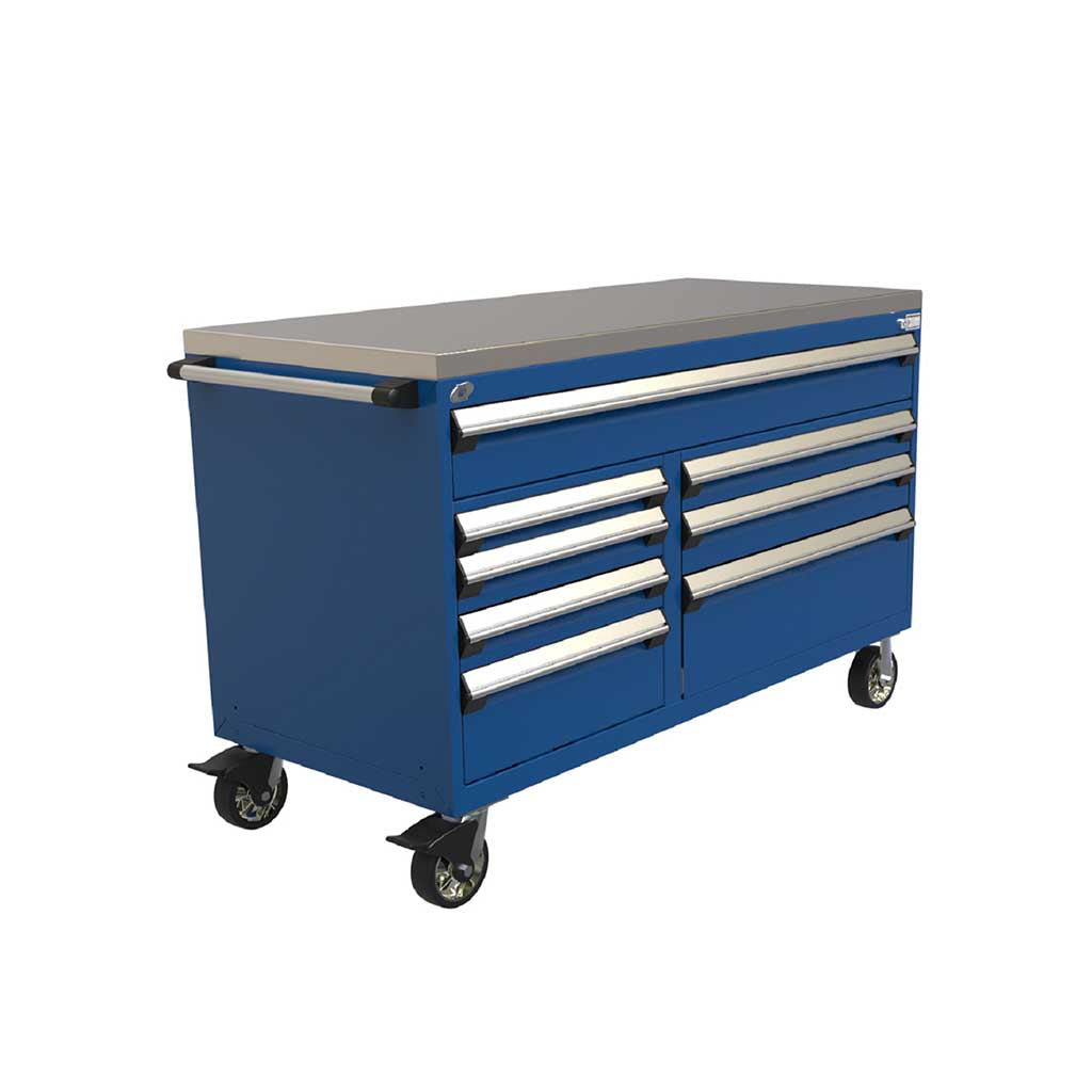 60" Mobile 8-Drawer HDR Steel Cabinet on 6" Casters HDC-R5XKG-1017