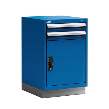 24" HDR Steel 2-Drawer Door Cabinet with Compartments and Recessed Base HDC-R5ACG-3407S