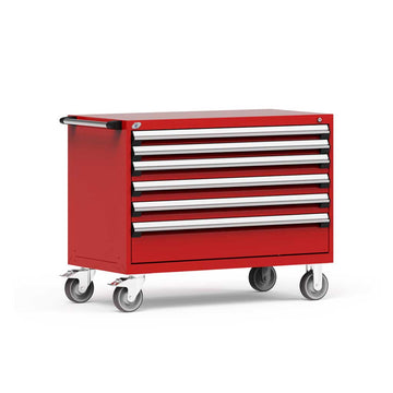 48" Mobile 6-Drawer HDR Steel Cabinet on 6" Casters HDC-R5BHG-3001