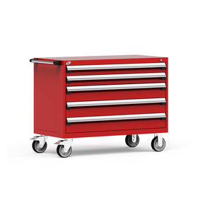 48" Mobile 5-Drawer HDR Steel Cabinet on 6" Casters HDC-R5BHE-3009
