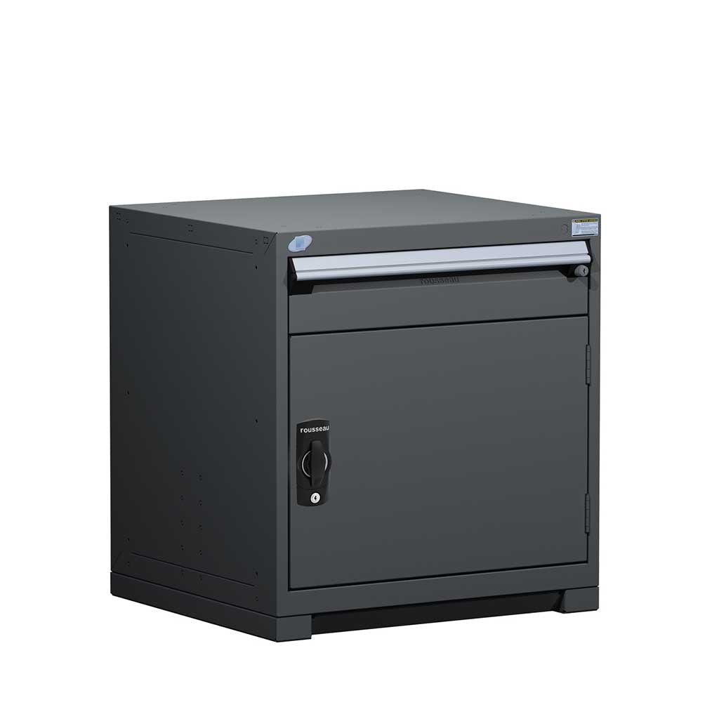 30" HDR Steel 1-Drawer Door Cabinet with Compartments and Forklift Base HDC-R5ADD-3009