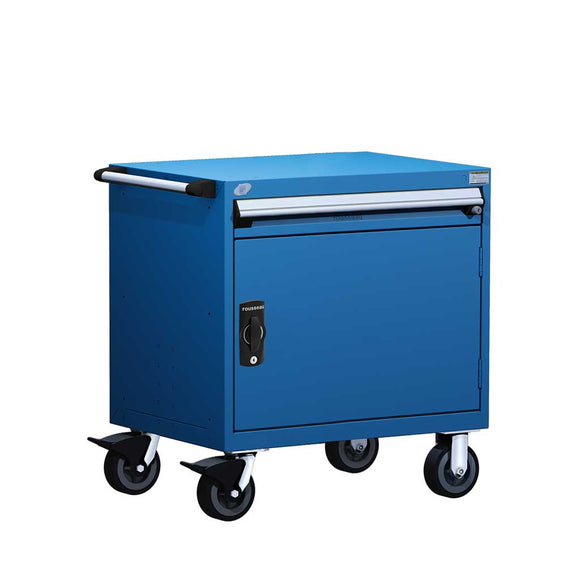 30" Mobile Partitioned 1-Drawer Door HDR Steel Cabinet HDC-R5BDG-2801