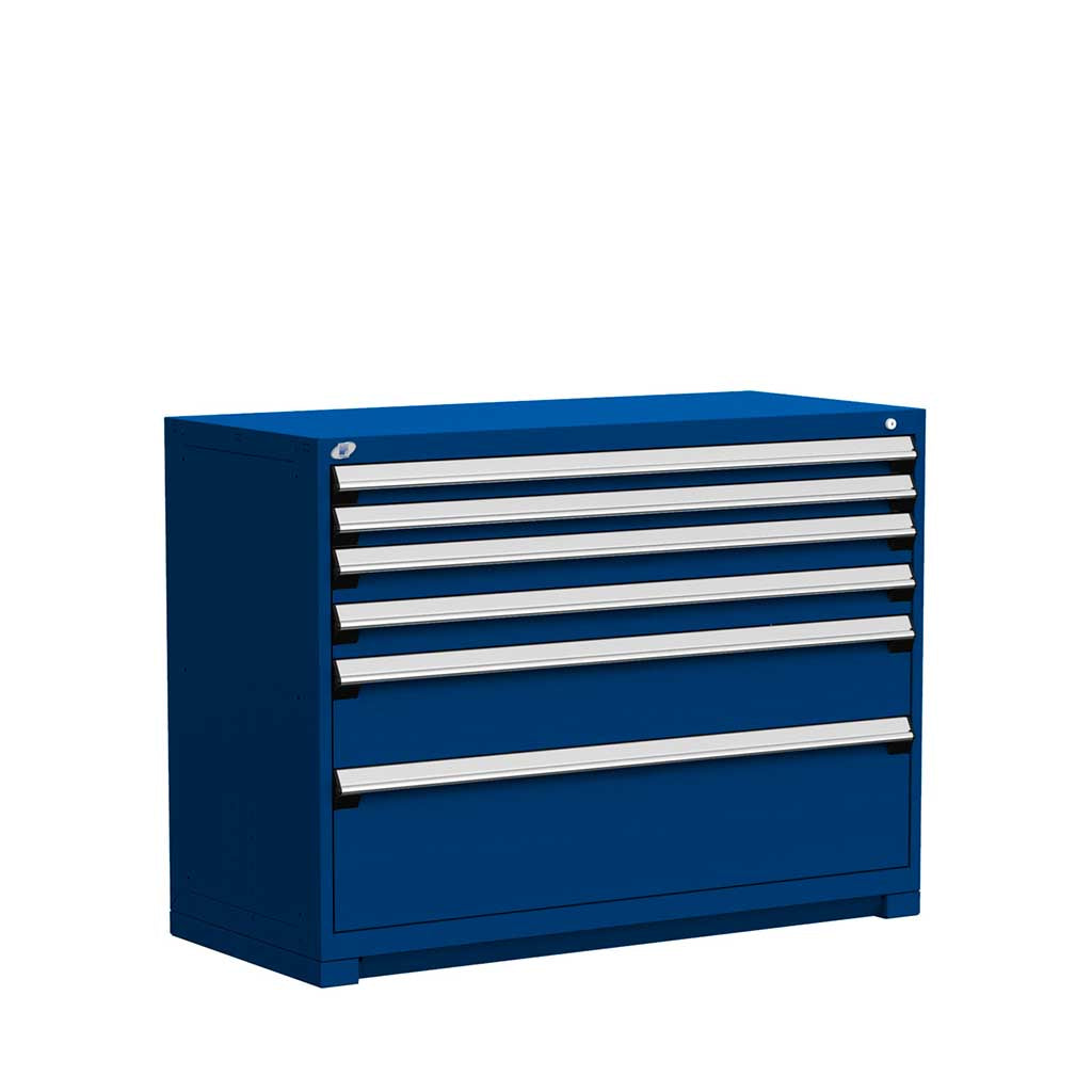 54" 6-Drawer HDR Cabinet with Compartments, Forklift Base HDC-R5AJE-3803