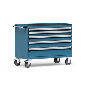 48" Mobile 5-Drawer HDR Steel Cabinet on 6" Casters HDC-R5BHE-3022
