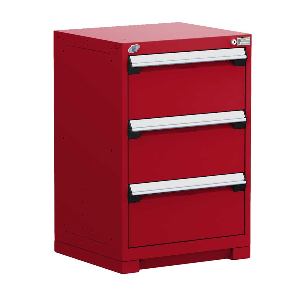 Buy glossy-carmine-red 24&quot; 3-Drawer HDR Cabinet with Compartments, Forklift Base HDC-R5ACG-3405