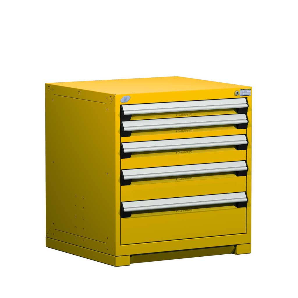 30" 5-Drawer HDR Cabinet with Compartments, Forklift Base HDC-R5ADD-3003