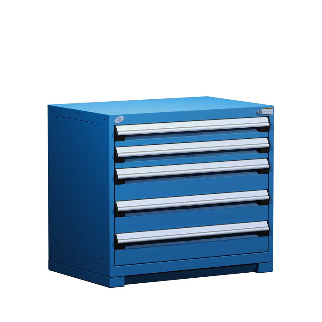 36" 5-Drawer HDR Cabinet with Compartments, Forklift Base HDC-R5AEC-3005