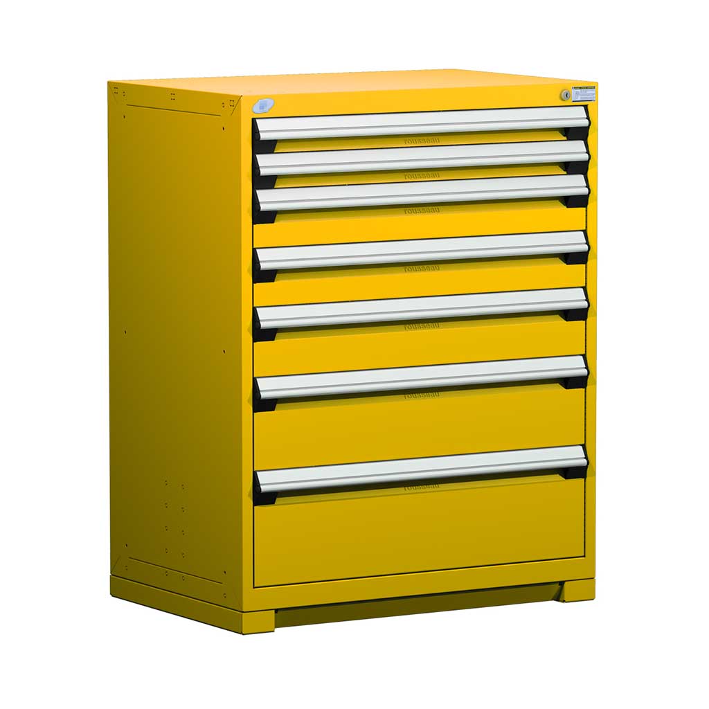 36" 7-Drawer HDR Cabinet with Compartments, Forklift Base HDC-R5AEC-4403