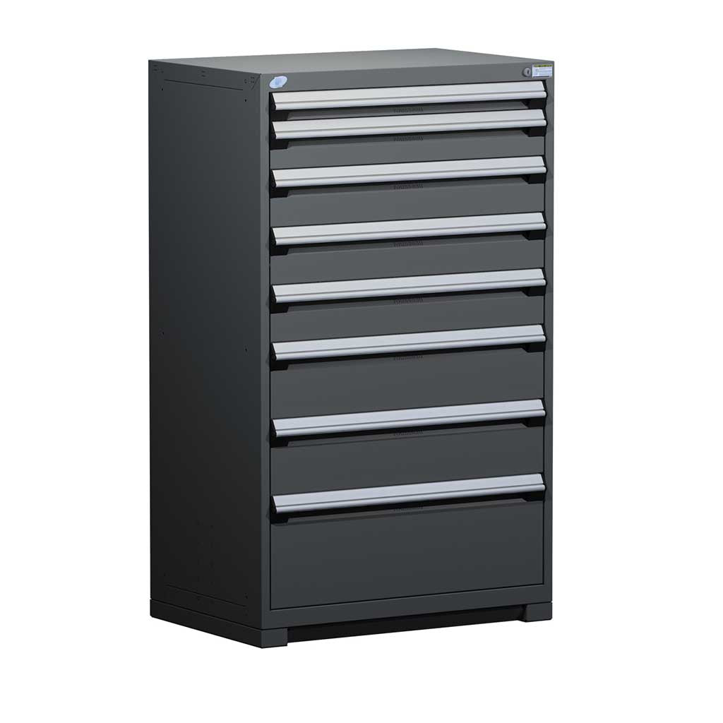 36" 8-Drawer HDR Cabinet with Compartments, Forklift Base HDC-R5AEC-5825