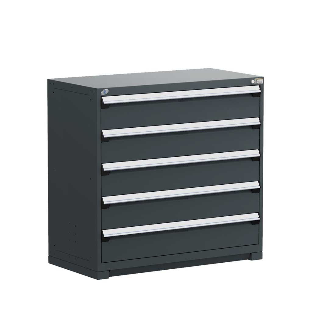 Buy black 48&quot; 5-Drawer Steel HDR Cabinet with Forklift Base HDC-R5AHG-4428
