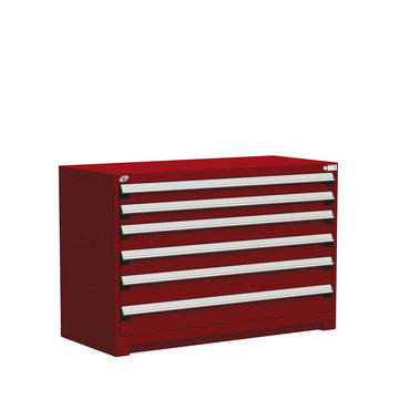 54" 6-Drawer HDR Cabinet with Compartments, Forklift Base HDC-R5AJE-3401