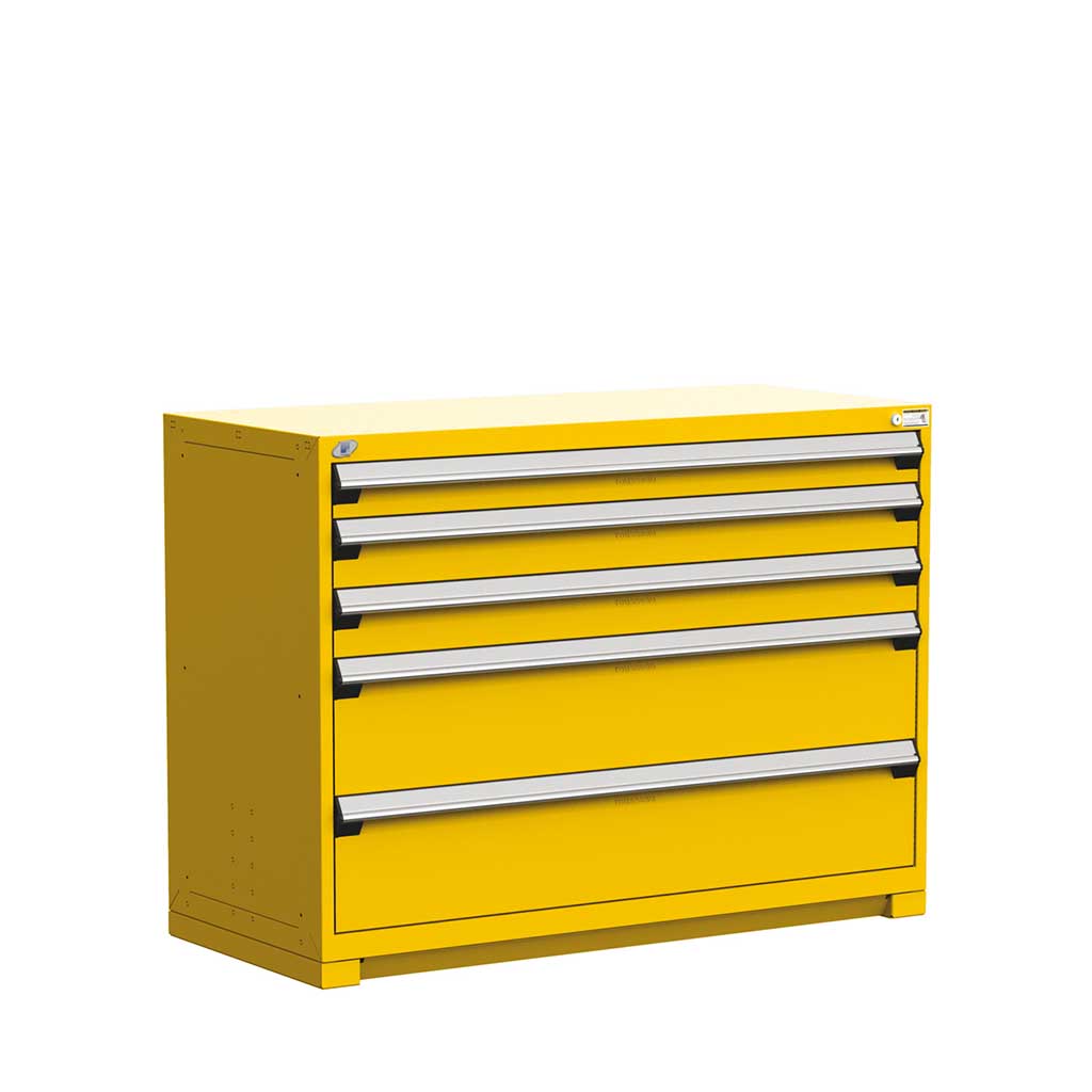 54" 5-Drawer HDR Cabinet with Compartments, Forklift Base HDC-R5AJE-3801