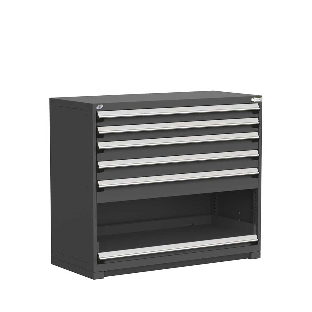 54" 5-Drawer HDR Cabinet with Compartments, Forklift Base HDC-R5AJE-4401