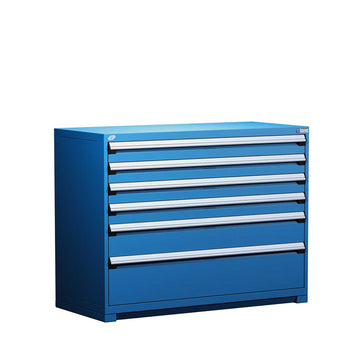 60" 6-Drawer HDR Cabinet with Compartments, Forklift Base HDC-R5AKE-4401