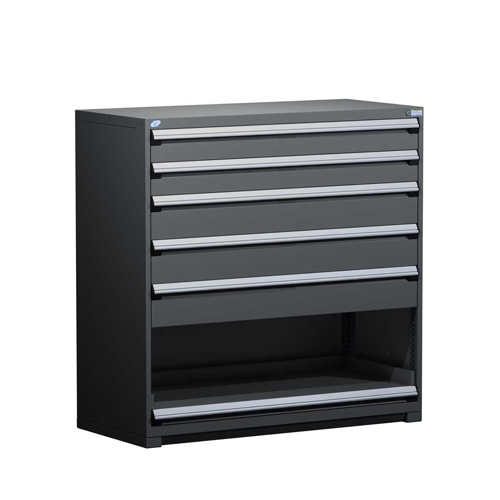 60" 5-Drawer HDR Cabinet with Compartments, Forklift Base HDC-R5AKE-5801